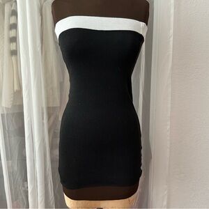 black & white tube classy mini dresss size xs/s